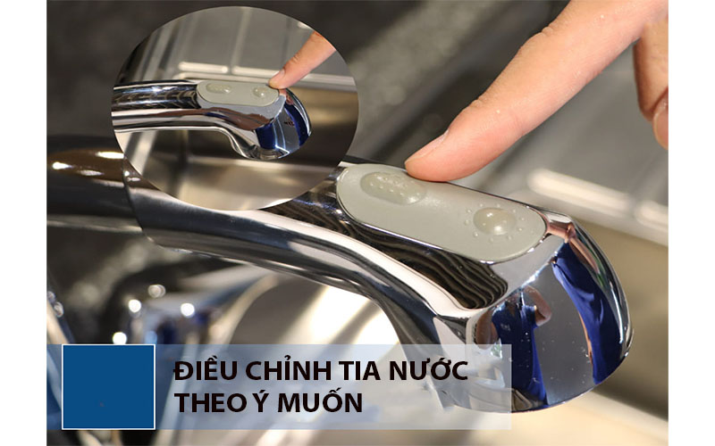 Vòi rửa chén nóng lạnh dây rút Malloca K140 - Hàng chính hãng