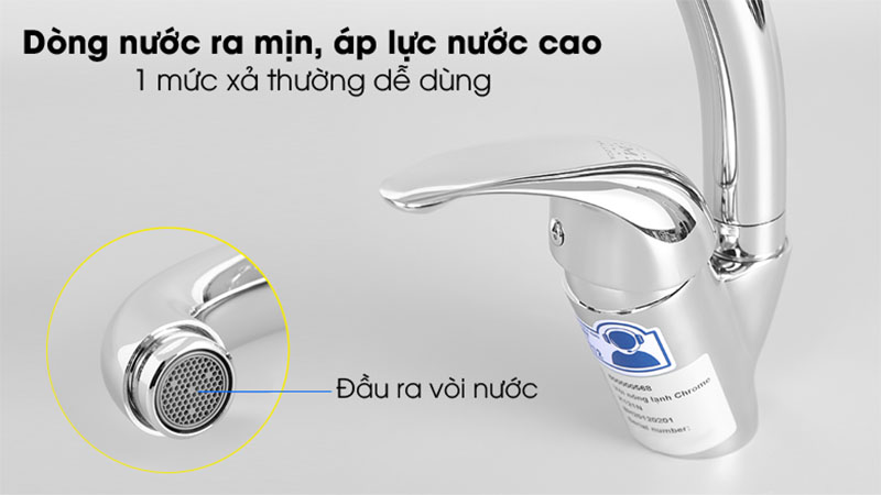 Vòi rửa chén nóng lạnh đồng Malloca K121N - Hàng chính hãng