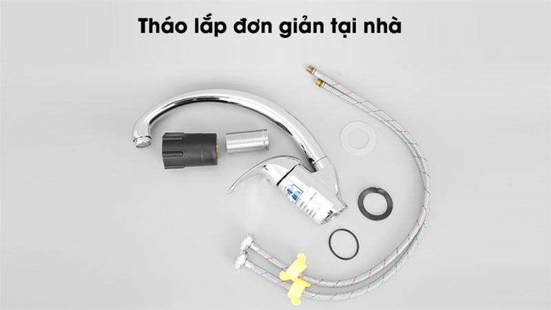 Vòi rửa chén nóng lạnh đồng Malloca K121N - Hàng chính hãng