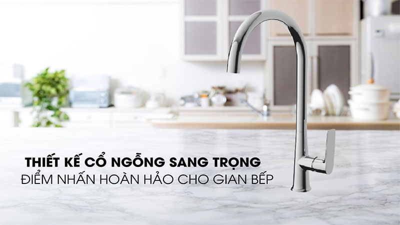 Vòi rửa chén nóng lạnh đồng Malloca K77C - Hàng chính hãng