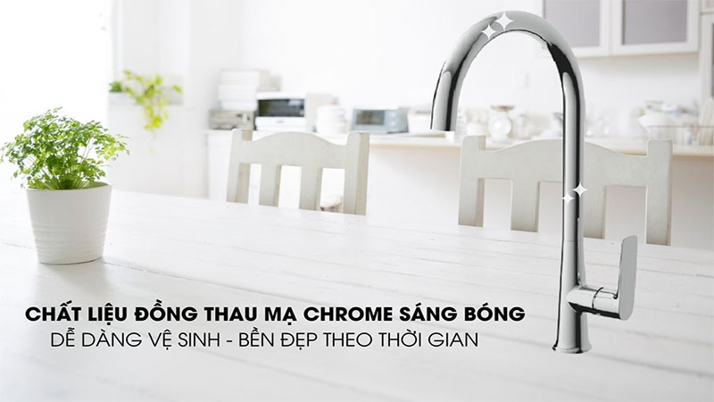 Vòi rửa chén nóng lạnh đồng Malloca K77C - Hàng chính hãng