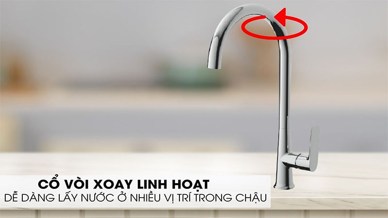 Vòi rửa chén nóng lạnh đồng Malloca K77C - Hàng chính hãng