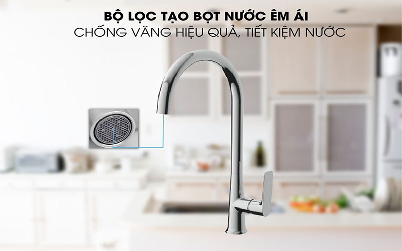 Vòi rửa chén nóng lạnh đồng Malloca K77C - Hàng chính hãng