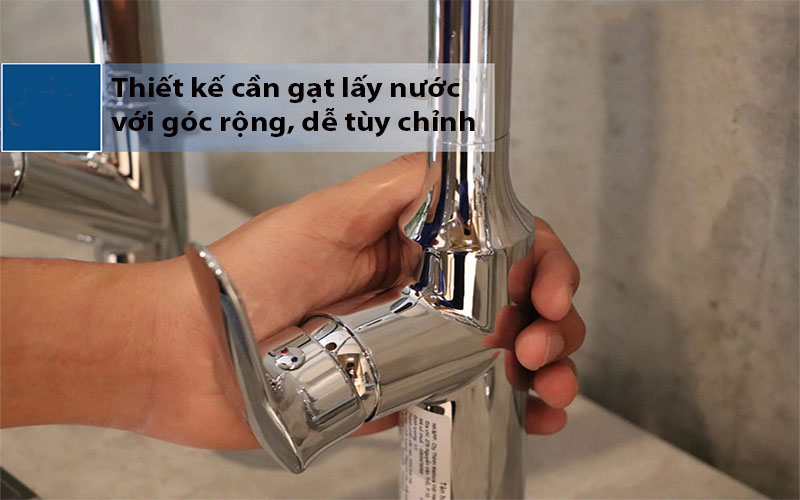 Vòi rửa chén nóng lạnh đồng dây rút Malloca K94C - Hàng chính hãng