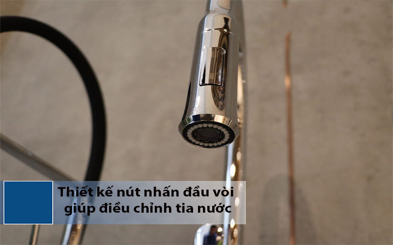 Vòi rửa chén nóng lạnh đồng dây rút Malloca K94C - Hàng chính hãng