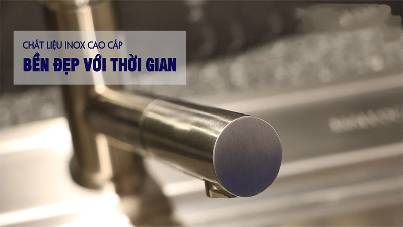 Vòi rửa chén nóng lạnh inox Malloca K110-S - Hàng chính hãng