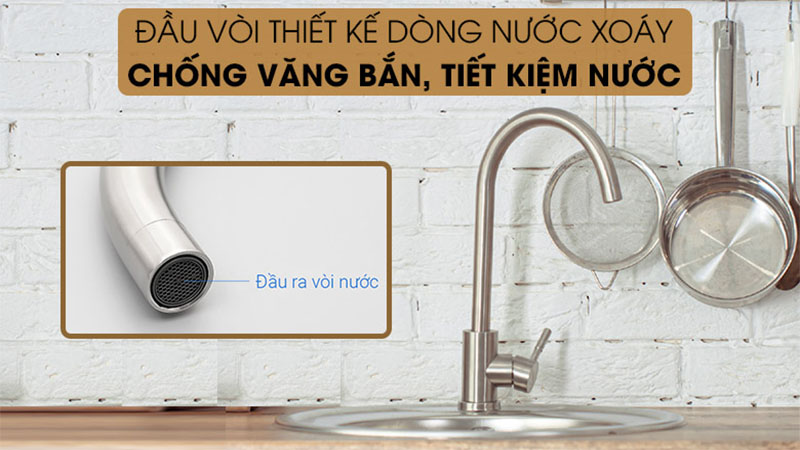 Vòi rửa chén nóng lạnh tăng áp inox Malloca K569-SN - Hàng chính hãng