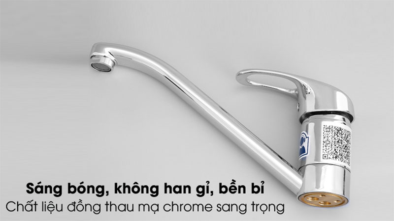 Vòi rửa chén nóng lạnh tăng áp đồng Malloca K120N - Hàng chính hãng