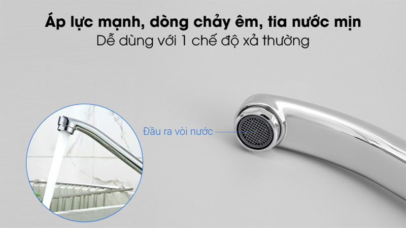 Vòi rửa chén nóng lạnh tăng áp đồng Malloca K120N - Hàng chính hãng