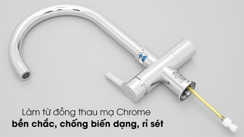 Chất liệu của Vòi rửa chén nóng lạnh tăng áp đồng Malloca K150DW 