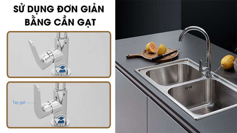 Vòi rửa chén tăng áp đồng Malloca K1603CL - Hàng chính hãng