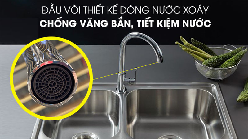 Vòi rửa chén tăng áp đồng Malloca K1603CL - Hàng chính hãng