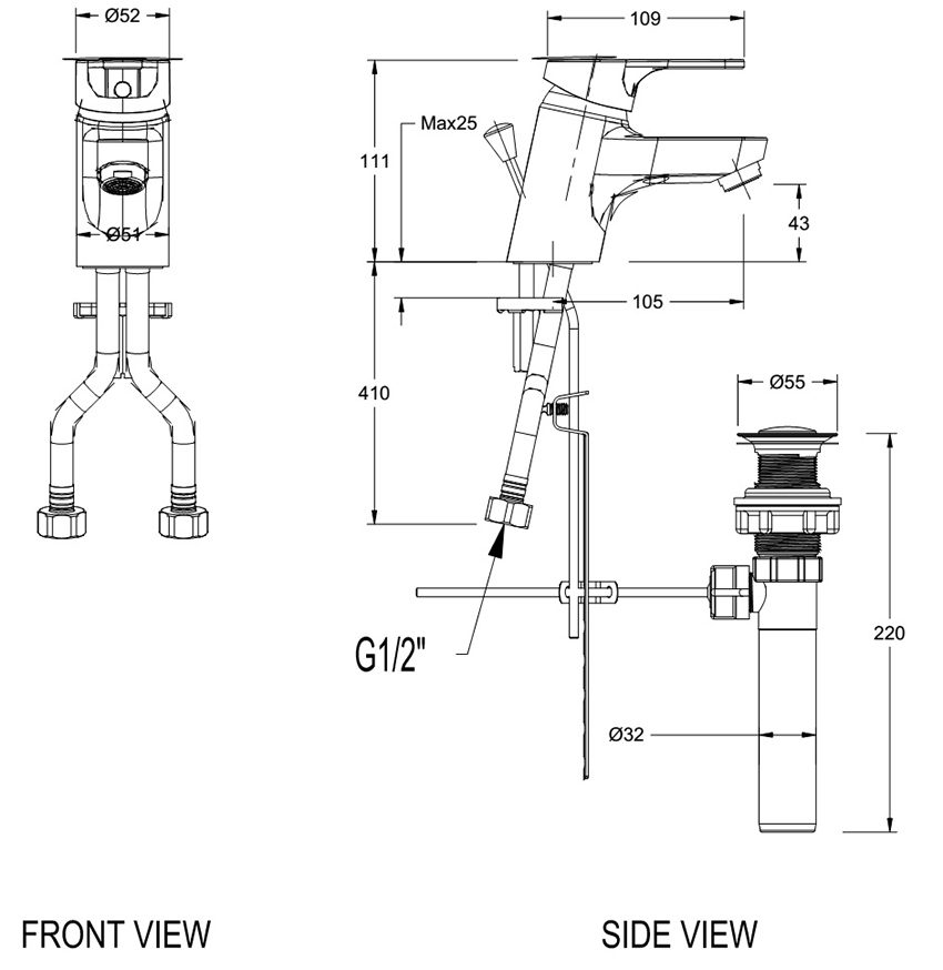 Vòi rửa mặt nóng lạnh American Standard WF-1401 - Hàng chính hãng