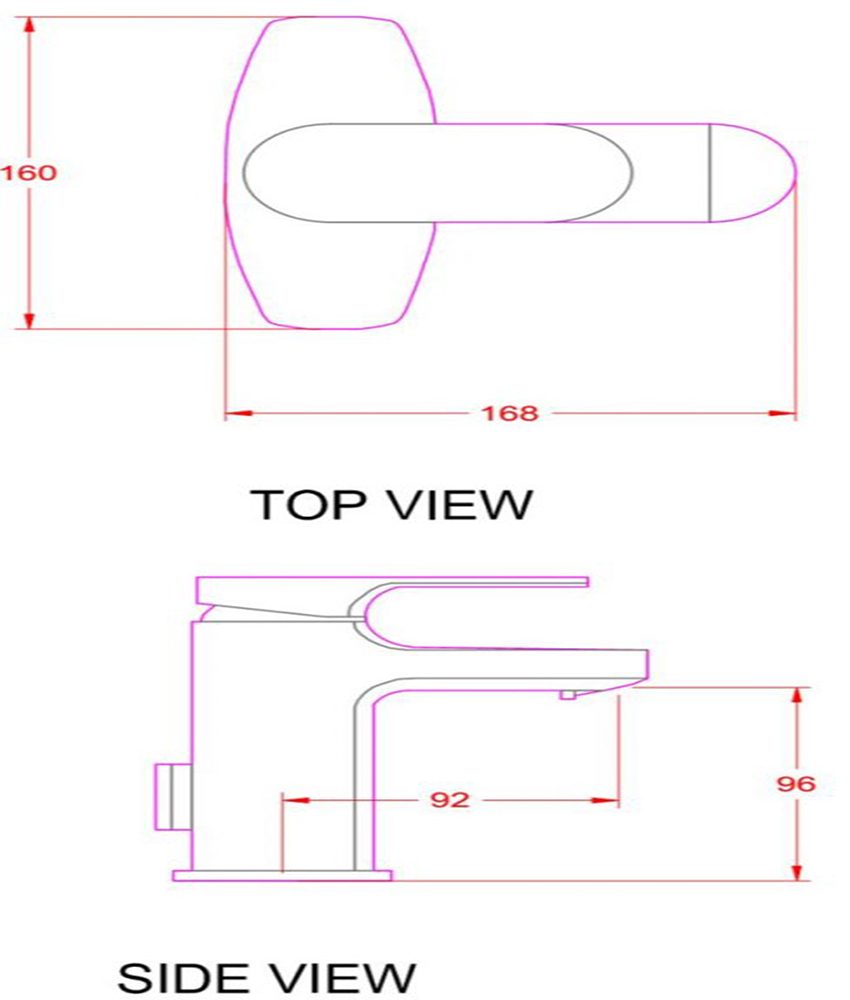Kích thước của vòi rửa mặt nóng lạnh American Standard WF-1901