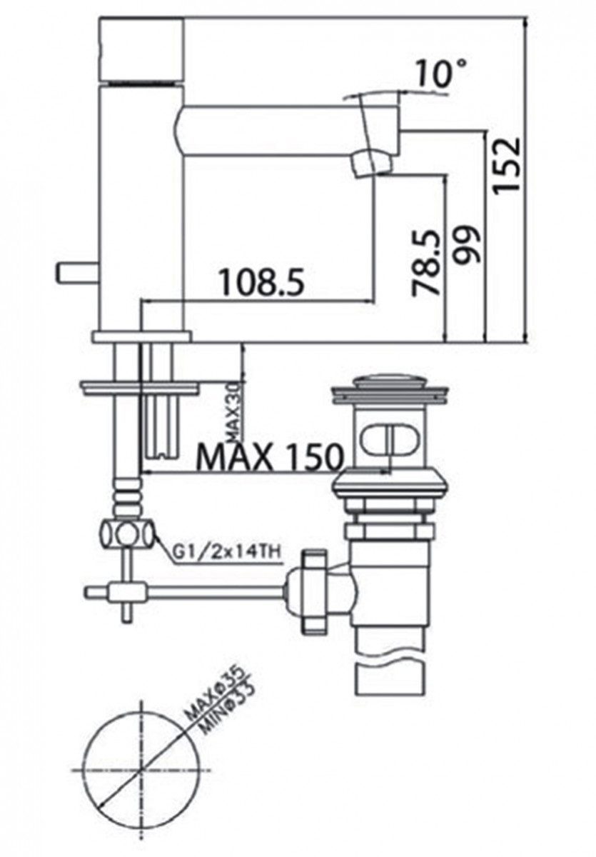 Vòi rửa mặt nóng lạnh American Standard WF-3201 - Hàng chính hãng