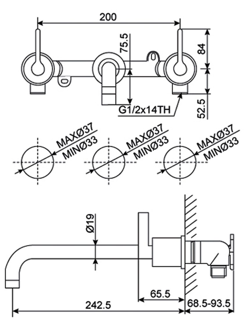 Vòi rửa mặt nóng lạnh American Standard WF-3305 - Hàng chính hãng