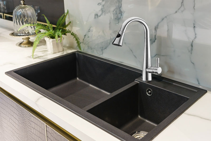 Vòi rửa nóng lạnh Inox Kaff KF-FC-8603 - Hàng chính hãng