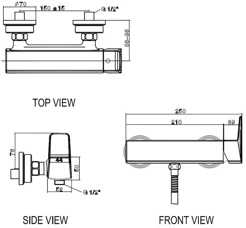 Vòi sen tắm nóng lạnh American Standard WF-6912 - Hàng chính hãng