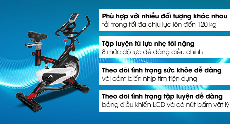 Xe đạp tập thể dục Air Bike MK100 - Hàng chính hãng