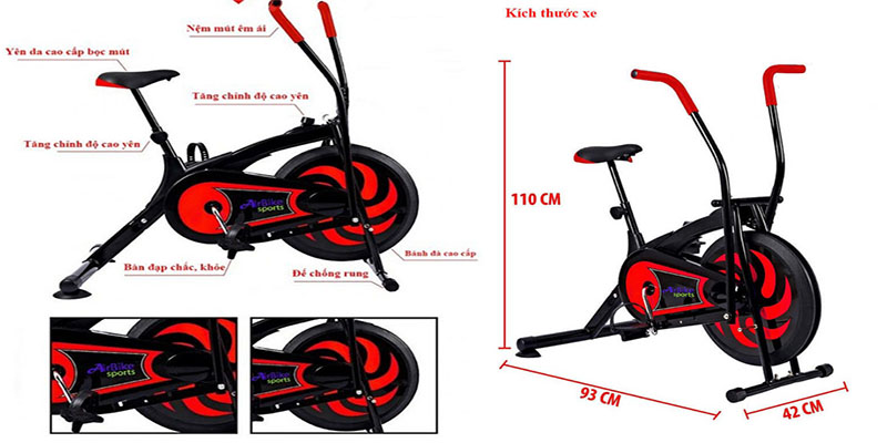 Xe đạp tập thể dục Air Bike MK109 - Hàng chính hãng
