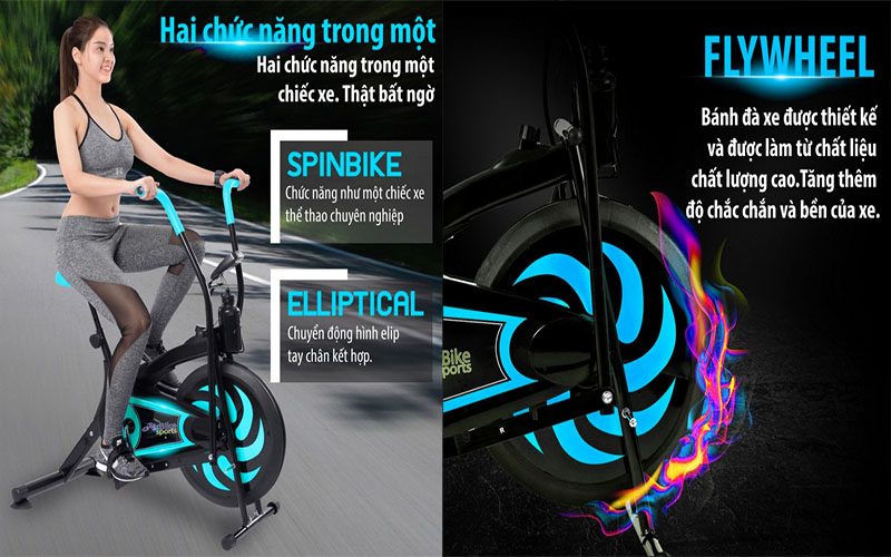 Xe đạp tập thể dục Air Bike MK126 - Hàng chính hãng