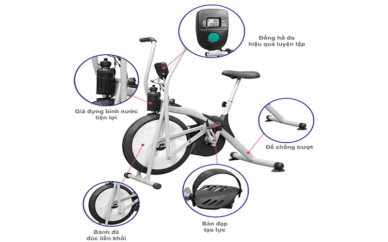 Xe đạp tập thể dục Air Bike MK98 - Hàng chính hãng
