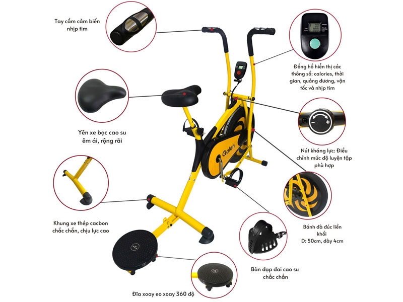Xe đạp tập thể dục Galen G022 - Hàng chính hãng