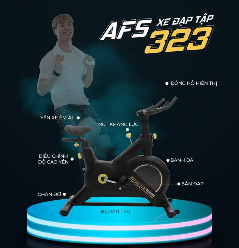 Xe đạp tập thể dục FujiCare Aguri AFS323 - Hàng chính hãng