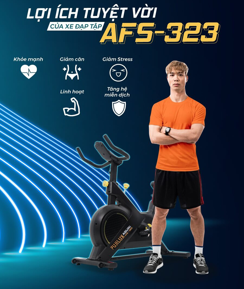 Xe đạp tập thể dục FujiCare Aguri AFS323 - Hàng chính hãng