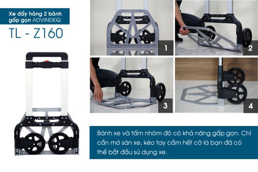 Chi tiết của xe đẩy hàng 2 bánh Advindeq TL-Z160