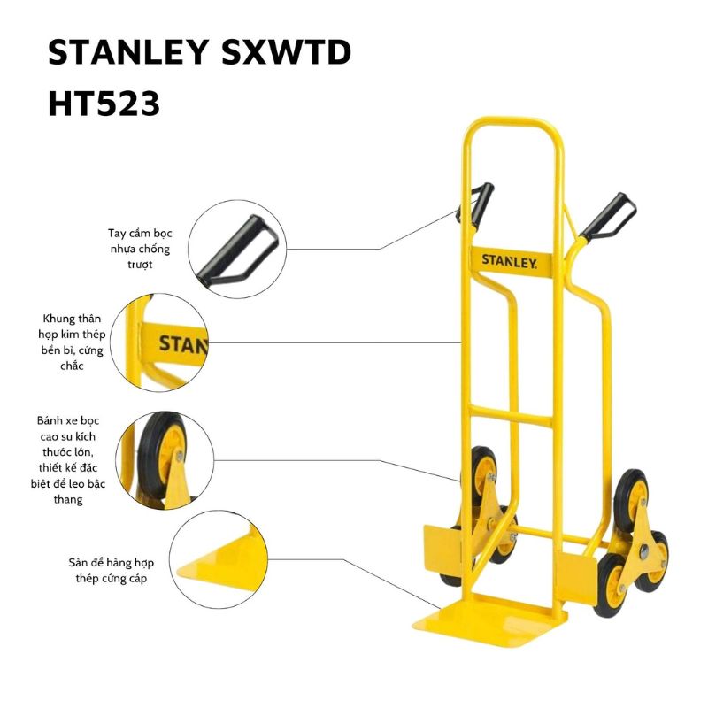 Xe đẩy hàng, leo bậc thanh Stanley SXWTD-HT523 - Hàng chính hãng
