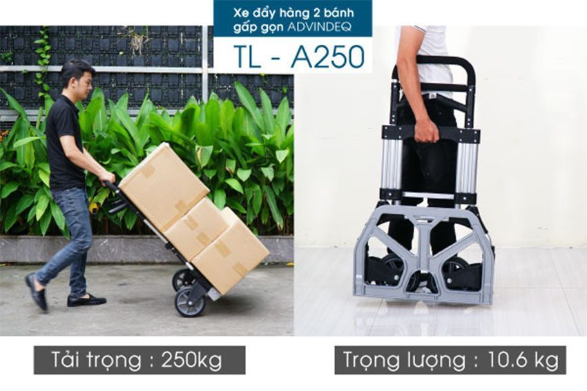 Xe đẩy hàng 2 bánh rút gọn Advindeq TL-A250 - Hàng chính hãng