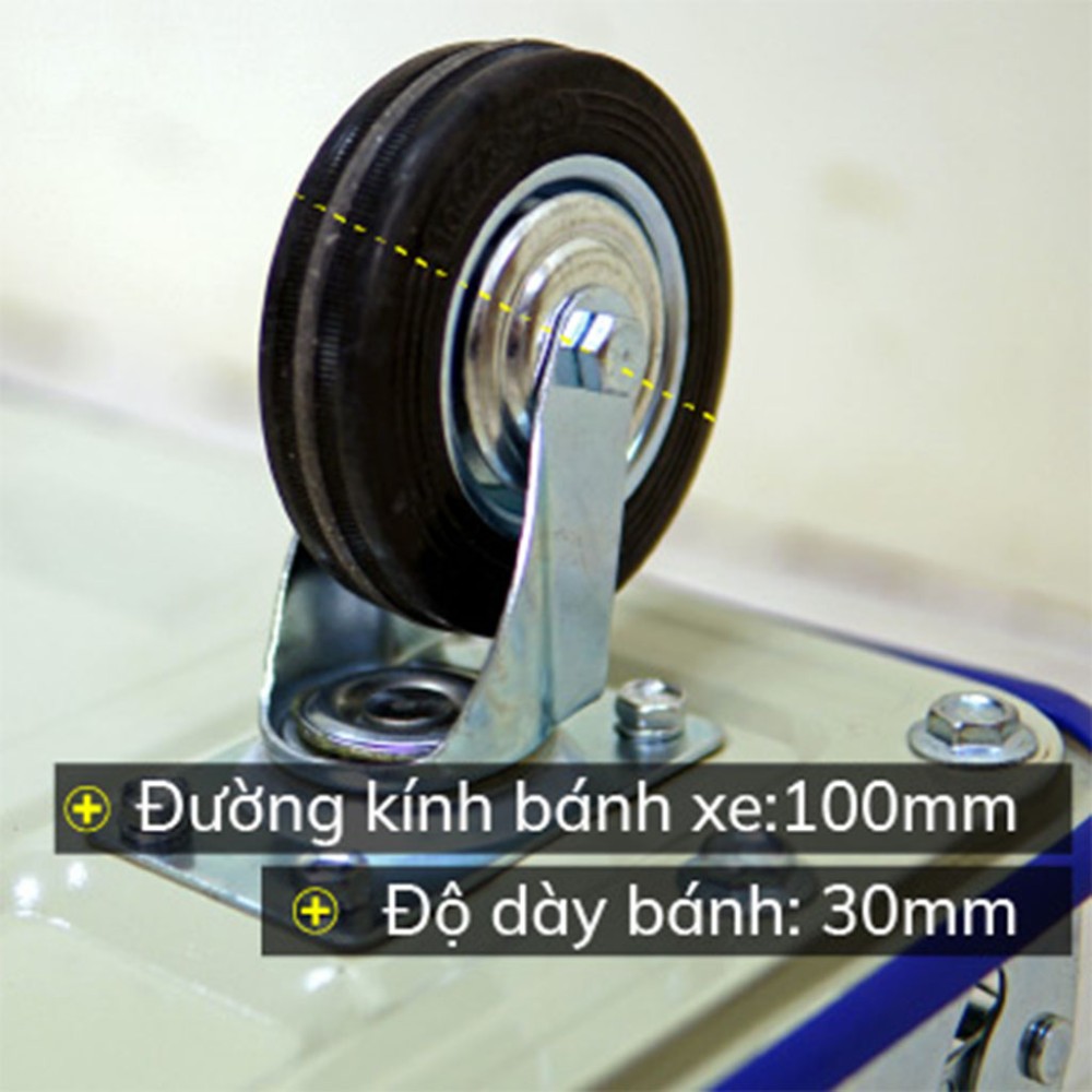 Xe đẩy hàng 4 bánh sàn thép FujiHome SH150 - Hàng chính hãng