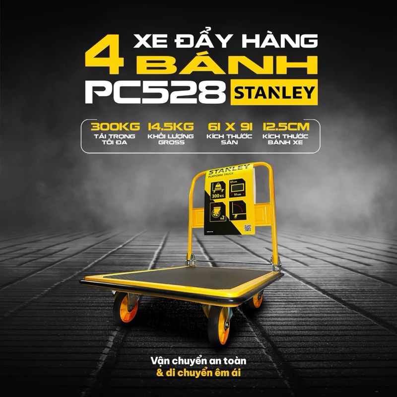 Xe đẩy hàng 4 bánh Stanley SXWTD-PC528 - Hàng chính hãng