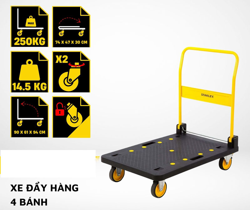 Xe đẩy hàng 4 bánh Stanley SXWTC-PC509 - Hàng chính hãng