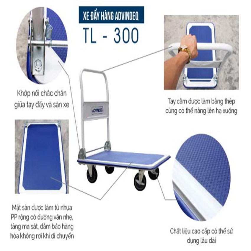 Thiết kế của xe đẩy hàng ADVINDEQ TL-300