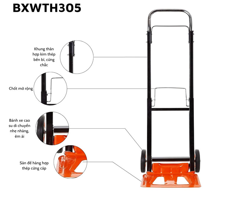 Xe đẩy hàng 2 bánh Black and Decker H305 - Hàng chính hãng