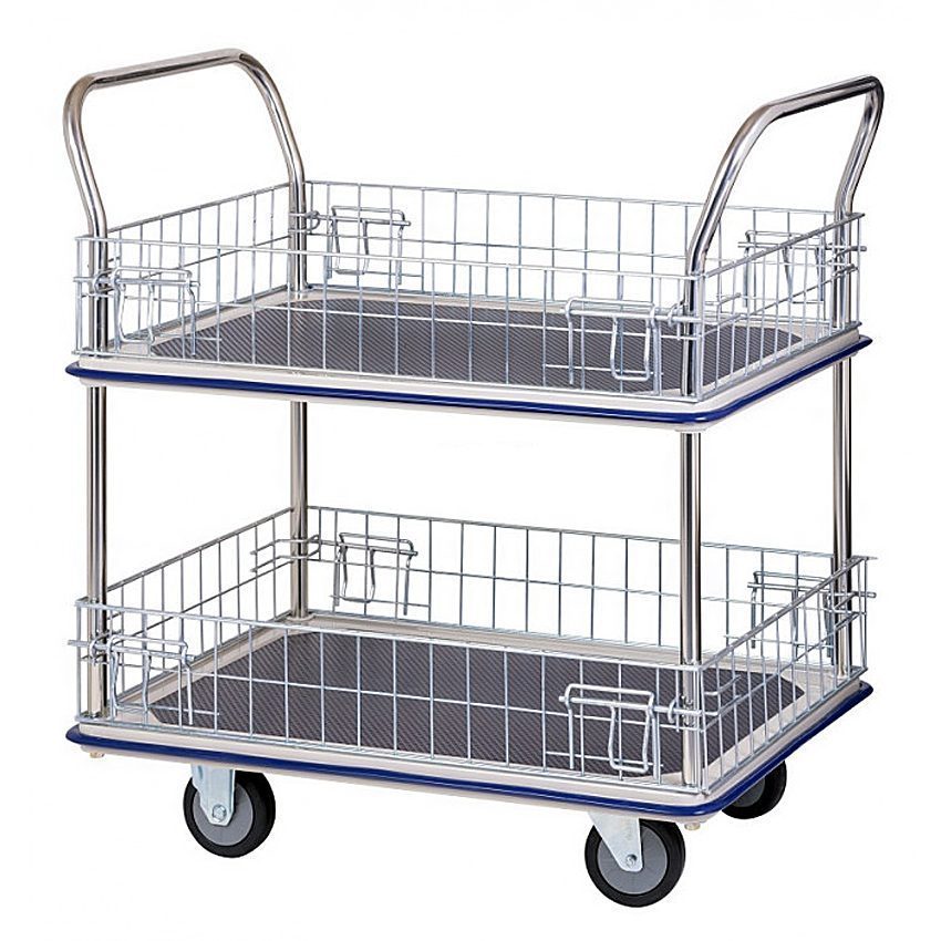 Xe đẩy hàng 2 tầng có lưới bảo vệ Sumo HB-220M - Hàng chính hãng