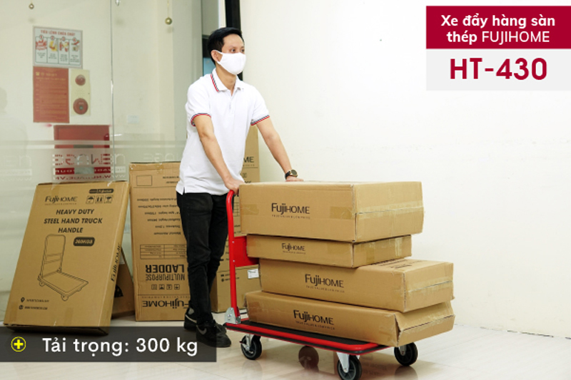 Xe có tải trọng lến đến 300 Kg, phù hợp sử dụng trong ngành kho vận thương mại, sân bay,...,
