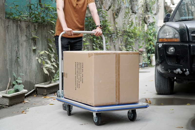 Xe đẩy hàng sàn thép 4 bánh Fujihome SH300 - Hàng chính hãng