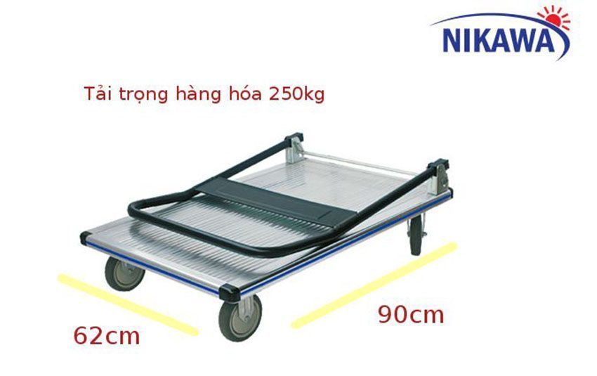 Kích thước của xe đẩy hàng nhôm Nikawa FWS-250