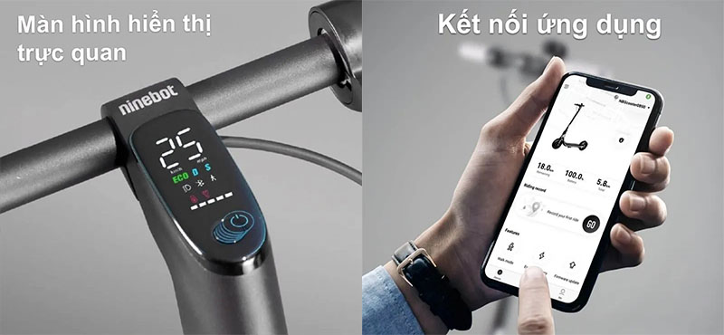 Xe điện Scooter Segway Ninebot D18W - Hàng chính hãng