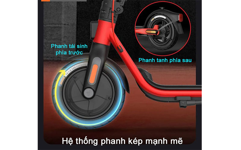 Hệ thống phanh của Xe điện Scooter Segway Ninebot D38U