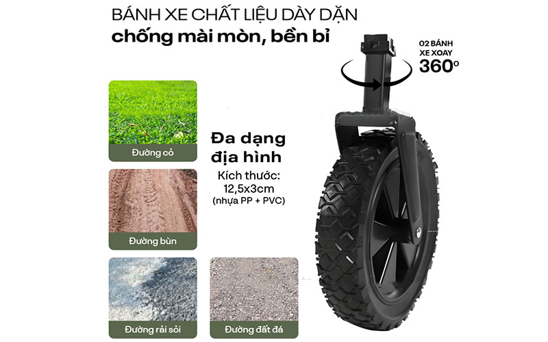 Xe kéo dã ngoại gấp gọn du lịch, cắm trại Fujihome CT-80 - Hàng chính hãng