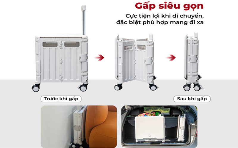 Xe kéo hàng đi chợ Fujihome PT-35F - Hàng chính hãng