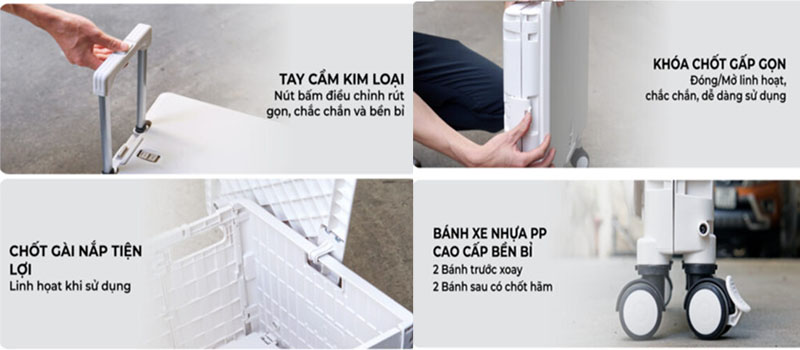 Xe kéo hàng đi chợ Fujihome PT-35F - Hàng chính hãng