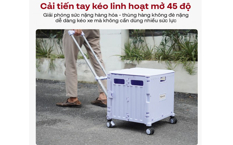 Xe kéo hàng đi chợ rút gọn Fujihome PT-45F - Hàng chính hãng