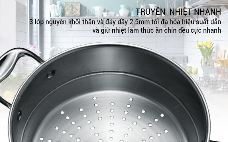 Cấu tạo của Xửng hấp inox PoongNyun WTPIH-ST24C