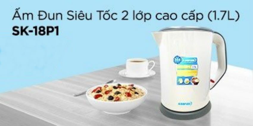 Ấm Đun Siêu Tốc Asanzo SK-18P1 - Hàng chính hãng