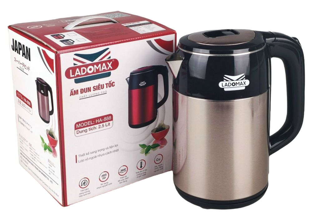 Bình đun siêu tốc Ladomax 2.5 lít HA-888 - Hàng chính hãng
